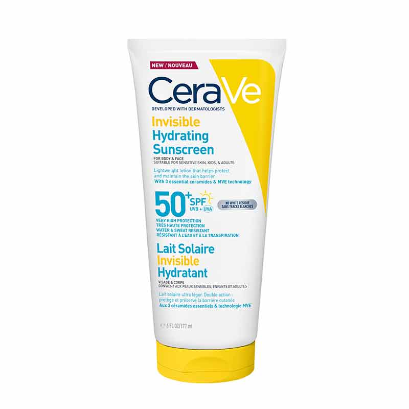 CeraVe Invisible Hydrating Face & Body Sunscreen SPF 50
